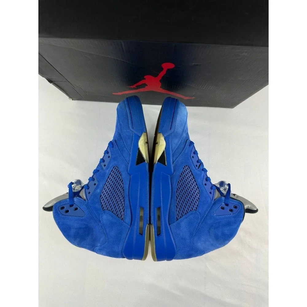Nike Air Jordan 5 Retro 'Blue Suede' 2017 136027-401 Men's Size 12